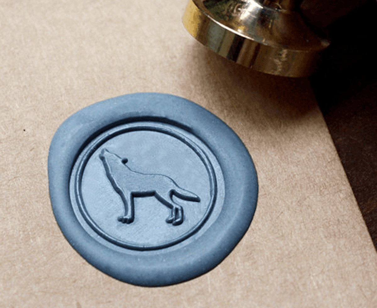Wolf Metal Stamp / Wedding Wax Seal Stamp - VirtuousWares:Global