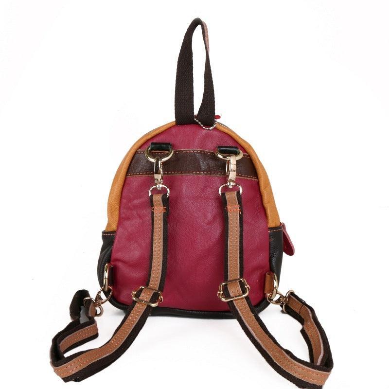 Woman's Leather Backpack With Small Cross-Slung - VirtuousWares:Global