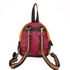 Woman's Leather Backpack With Small Cross-Slung - VirtuousWares:Global