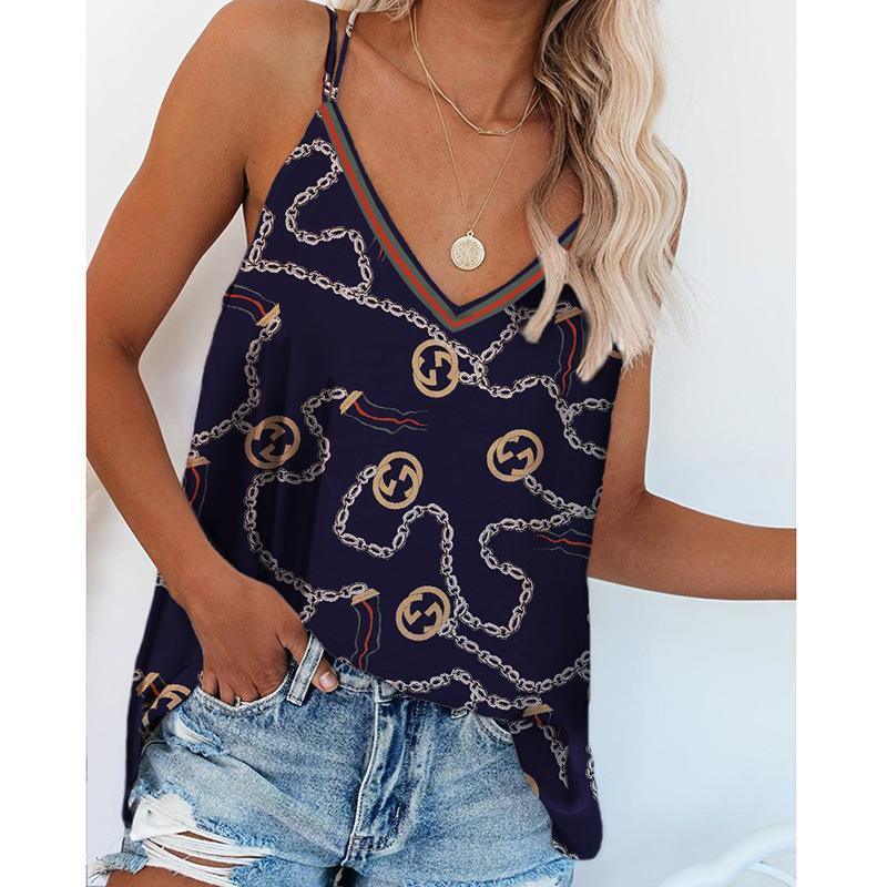 Women Chain Printed Sleeveless Tops - VirtuousWares:Global