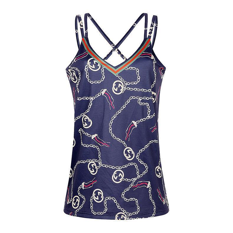 Women Chain Printed Sleeveless Tops - VirtuousWares:Global