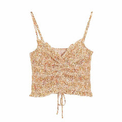 Women Floral Pirnted Sleeveless Camis Tops - VirtuousWares:Global