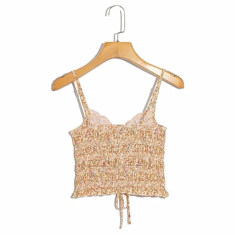 Women Floral Pirnted Sleeveless Camis Tops - VirtuousWares:Global