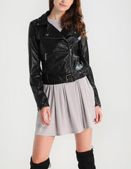 Women Real Lambskin Leather Biker Jacket KW292 - VirtuousWares:Global