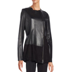 Women Real Lambskin Leather Biker Jacket KW450 - VirtuousWares:Global