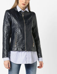 Women Real Lambskin Leather Biker Jacket KW565 - VirtuousWares:Global