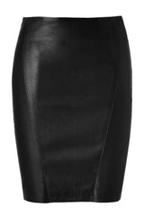 Women Real Lambskin Leather Knee Length Skirt WS002 - VirtuousWares:Global