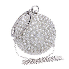 Women's Pearl Beaded Evening Bags Pearl Beads Clutch Bags Handmade - VirtuousWares:Global