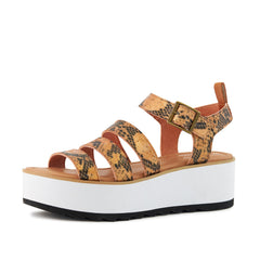 Women's Platform Sandal Kauai Snake-Tan - VirtuousWares:Global