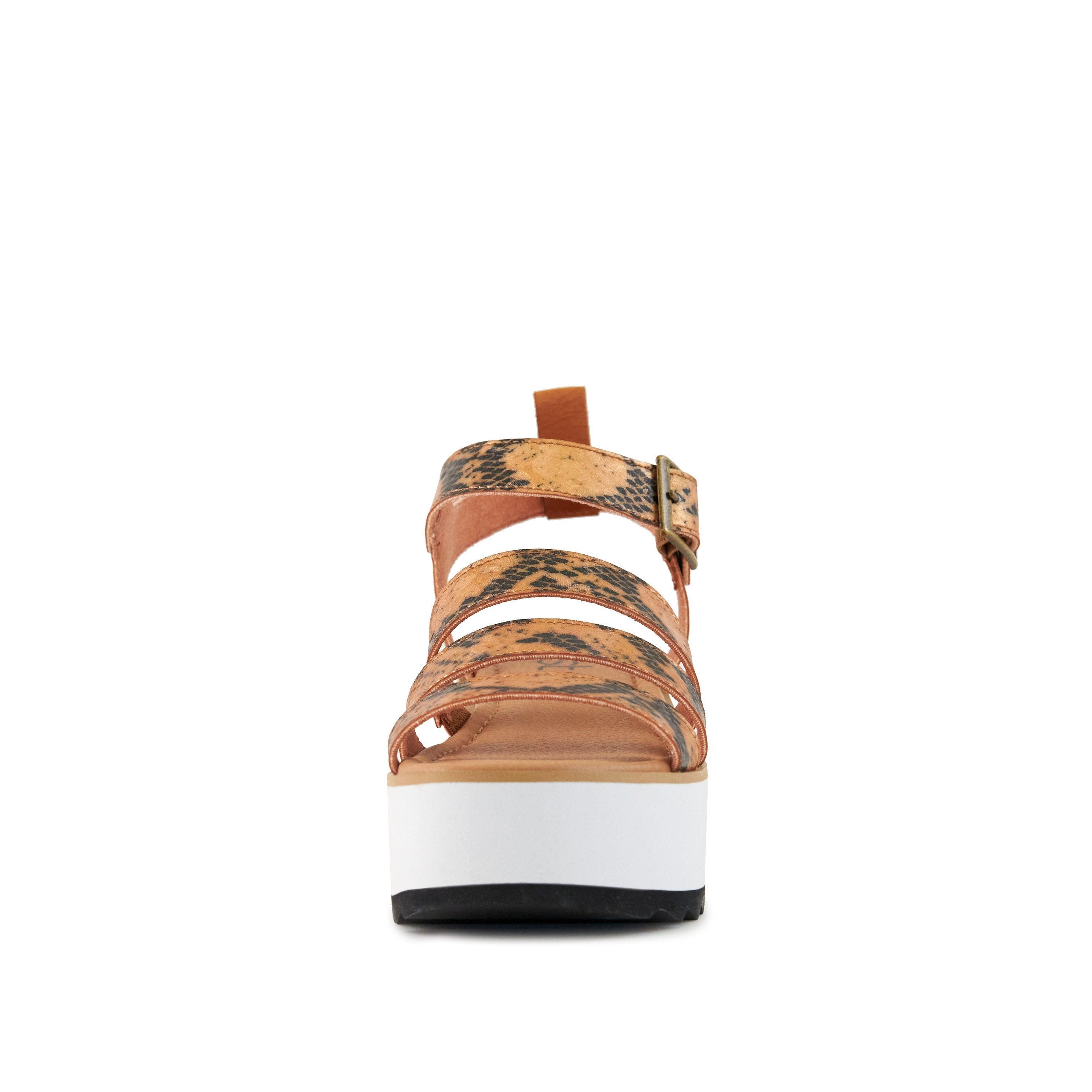 Women's Platform Sandal Kauai Snake-Tan - VirtuousWares:Global