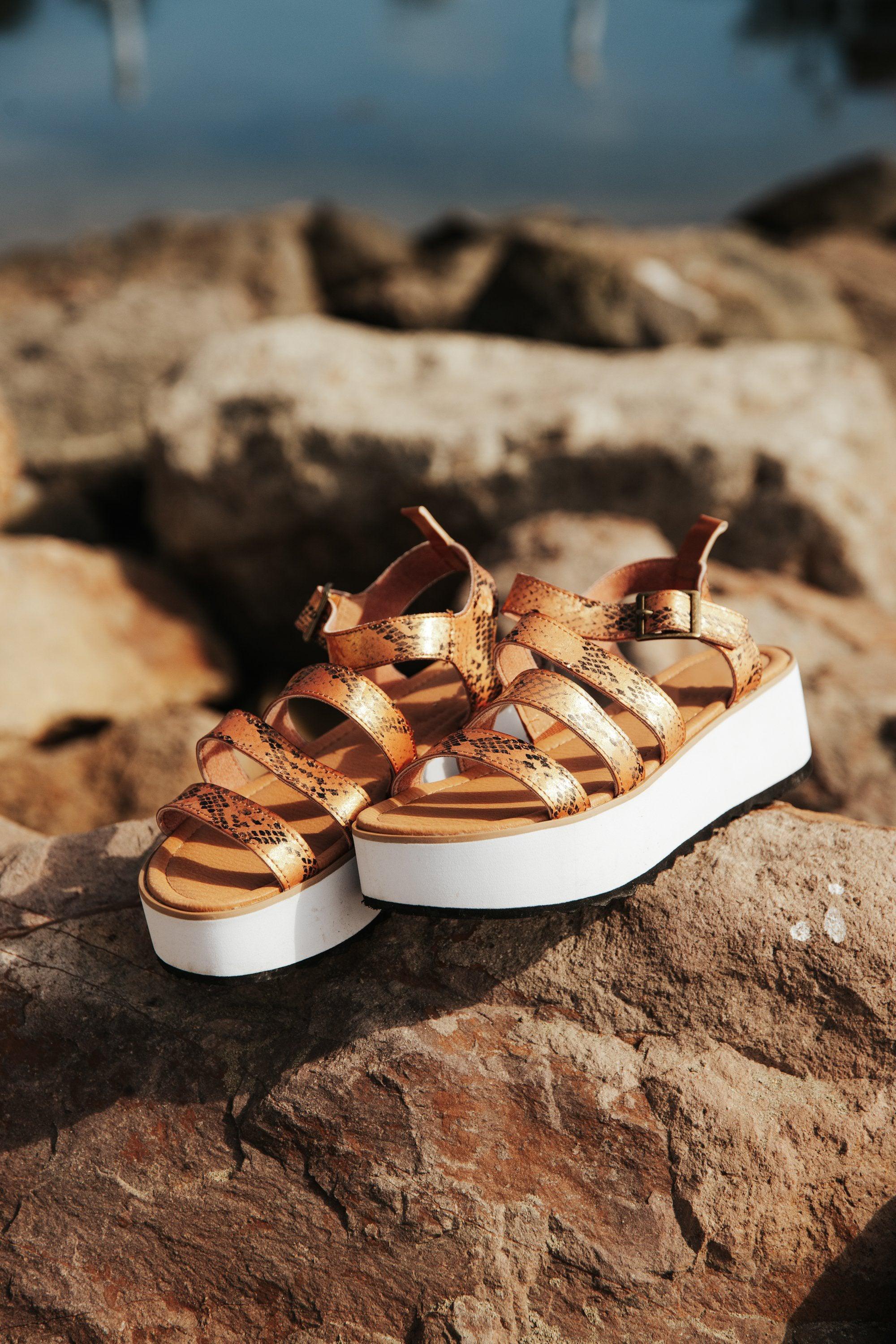 Women's Platform Sandal Kauai Snake-Tan - VirtuousWares:Global