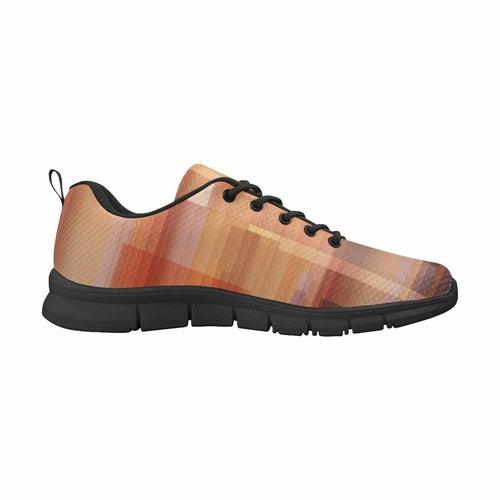 Women's Sneakers Geometric Brown And Black Running Shoes - VirtuousWares:Global