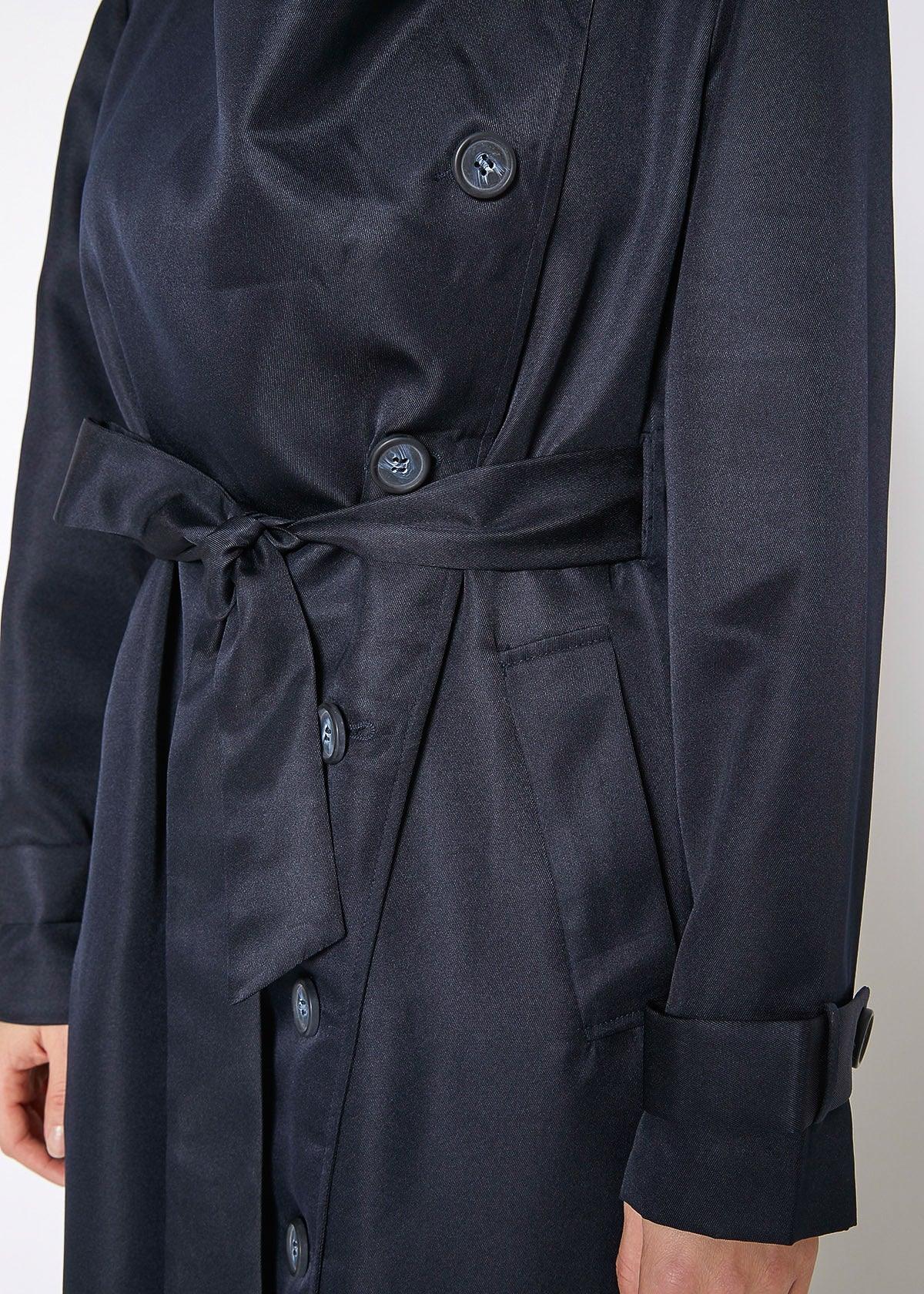 Women's Tie Waist Maxi Trench Coat - VirtuousWares:Global