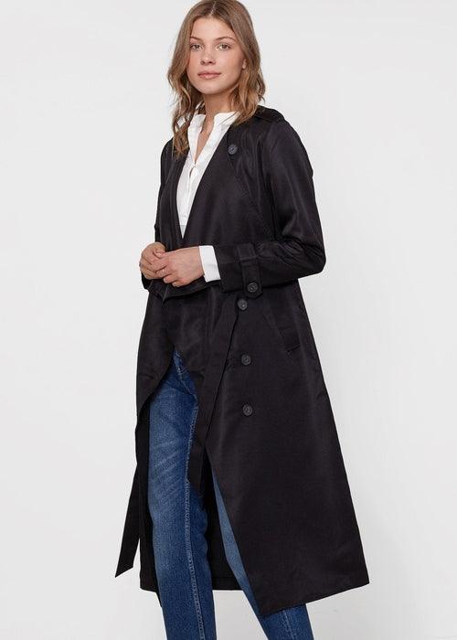 Women's Tie Waist Maxi Trench Coat - VirtuousWares:Global