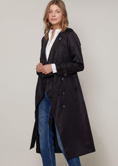 Women's Tie Waist Maxi Trench Coat - VirtuousWares:Global