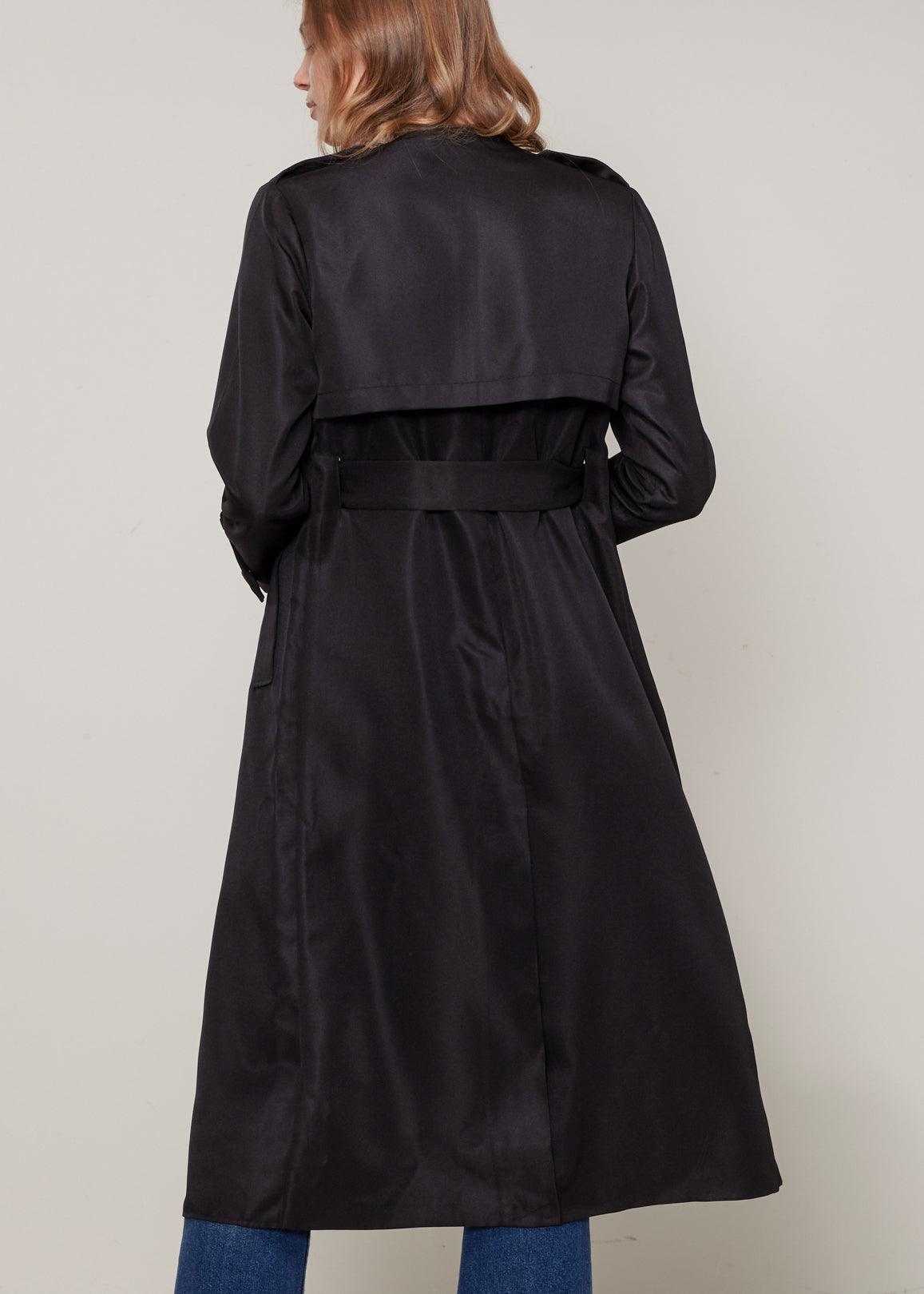 Women's Tie Waist Maxi Trench Coat - VirtuousWares:Global