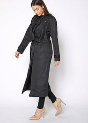 Women's Tie Waist Maxi Trench Coat - VirtuousWares:Global