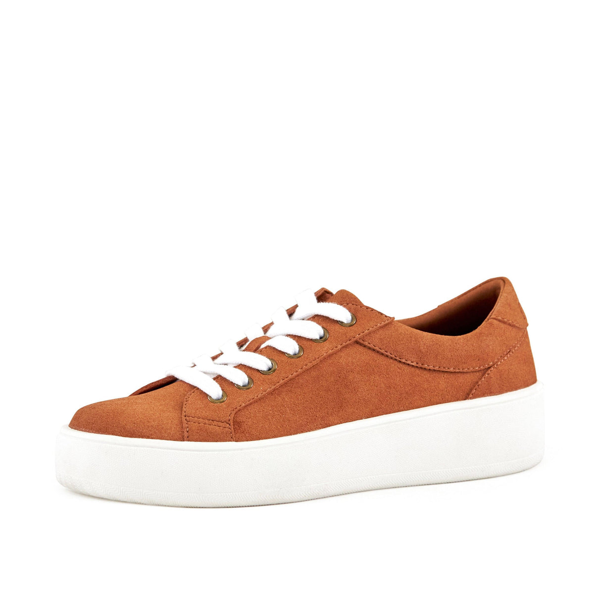 Women's Venice Micro Suede Lace Up Sneaker Camel - VirtuousWares:Global