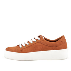 Women's Venice Micro Suede Lace Up Sneaker Camel - VirtuousWares:Global