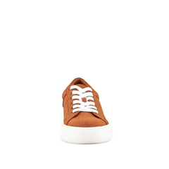 Women's Venice Micro Suede Lace Up Sneaker Camel - VirtuousWares:Global
