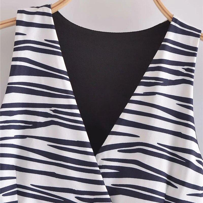 Women Sexy Fashion Zebra Print Cropped Tank Top - VirtuousWares:Global