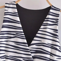 Women Sexy Fashion Zebra Print Cropped Tank Top - VirtuousWares:Global