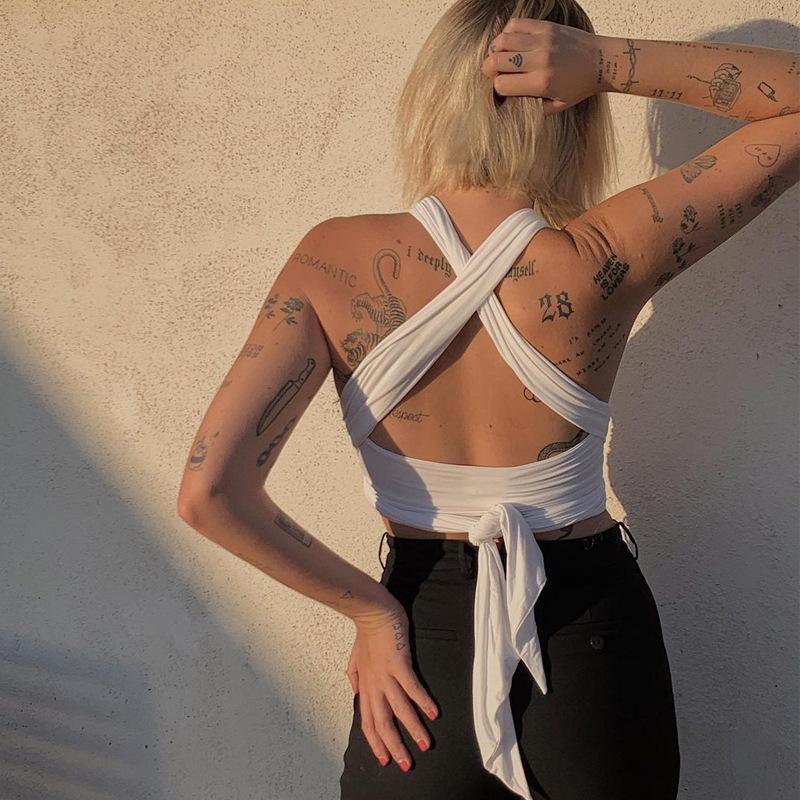 Women Sexy Halter Cross Bandage Tops - VirtuousWares:Global