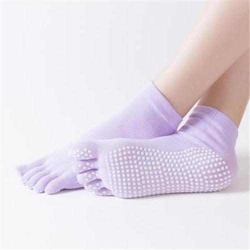 Women Sports Yoga Socks Anti slip Five Fingers - VirtuousWares:Global