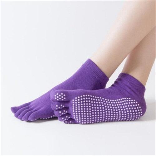 Women Sports Yoga Socks Anti slip Five Fingers - VirtuousWares:Global
