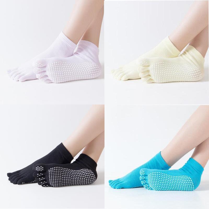 Women Sports Yoga Socks Anti slip Five Fingers - VirtuousWares:Global