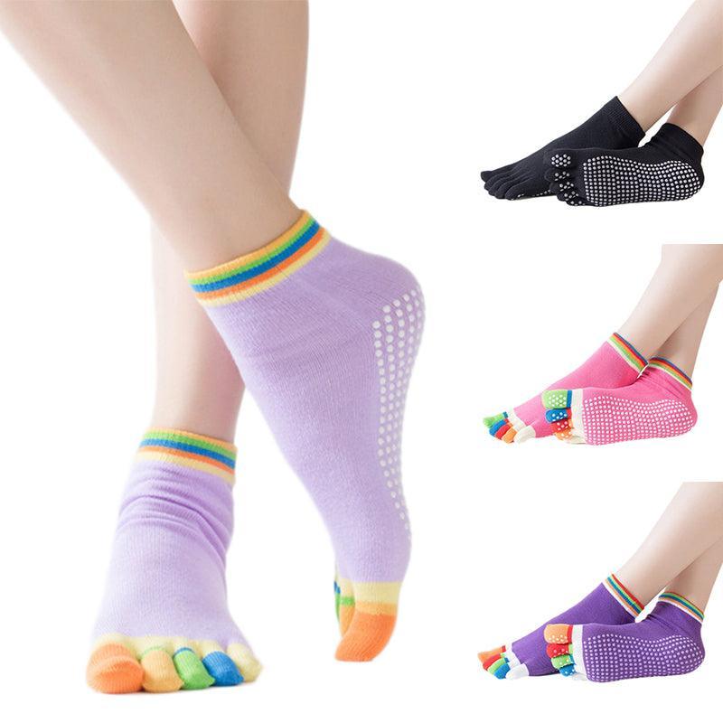 Women Sports Yoga Socks Anti slip Five Fingers - VirtuousWares:Global