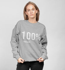 Womens 100% Vegan Logo Sweatshirt - VirtuousWares:Global