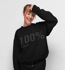 Womens 100% Vegan Logo Sweatshirt - VirtuousWares:Global