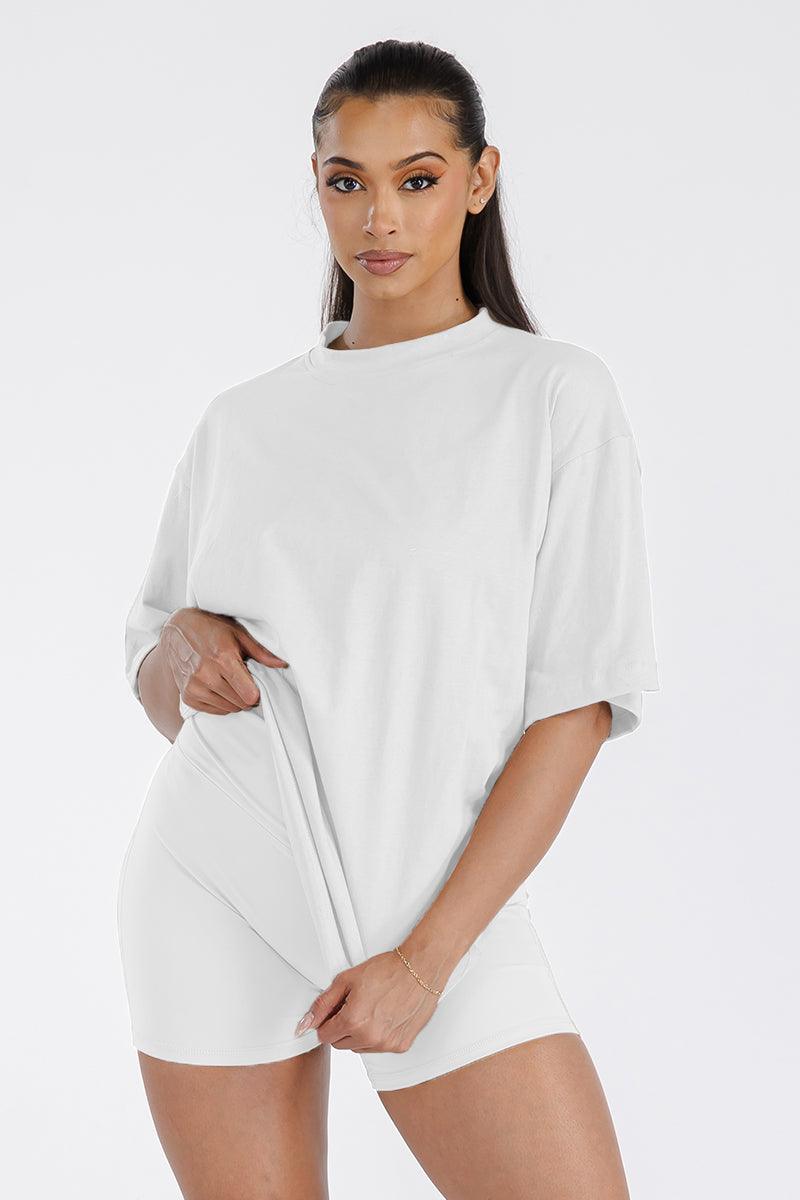 Womens Boyfriend Oversized Drop Shoulder Tee - VirtuousWares:Global