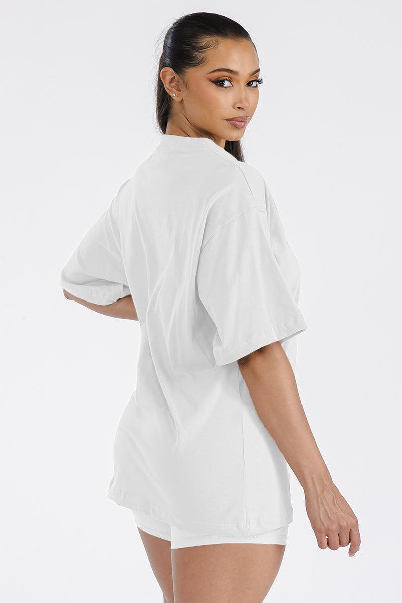 Womens Boyfriend Oversized Drop Shoulder Tee - VirtuousWares:Global