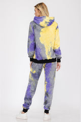 Womens Cotton Tye Dye Lounge Wear Sweat Set - VirtuousWares:Global