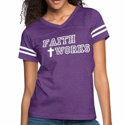 Womens Graphic Vintage Tee, Faith Works Sport T-shirt - VirtuousWares:Global