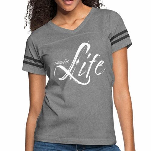 Womens Graphic Vintage Tee, Inspire Life Sport T-shirt - VirtuousWares:Global