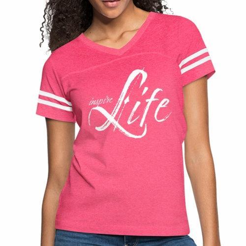 Womens Graphic Vintage Tee, Inspire Life Sport T-shirt - VirtuousWares:Global