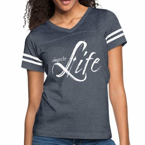 Womens Graphic Vintage Tee, Inspire Life Sport T-shirt - VirtuousWares:Global