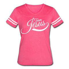 Womens Graphic Vintage Tee, Team Jesus Sport T-shirt - VirtuousWares:Global