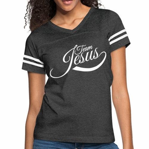 Womens Graphic Vintage Tee, Team Jesus Sport T-shirt - VirtuousWares:Global