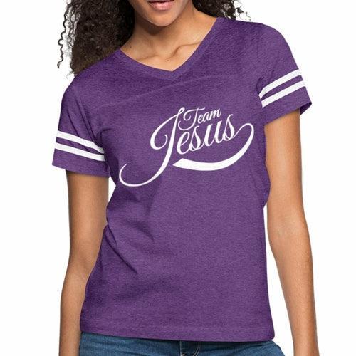 Womens Graphic Vintage Tee, Team Jesus Sport T-shirt - VirtuousWares:Global