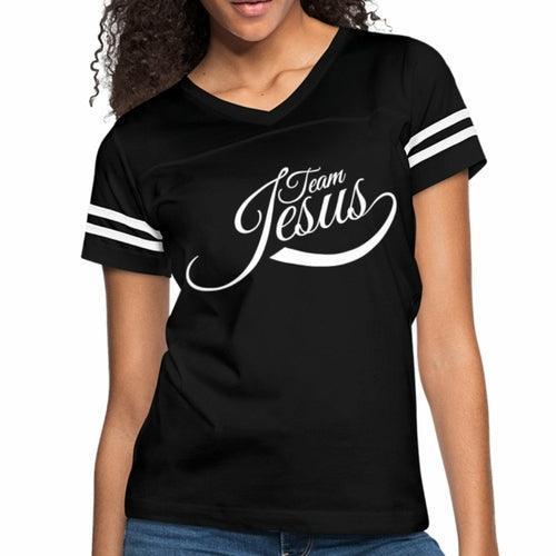 Womens Graphic Vintage Tee, Team Jesus Sport T-shirt - VirtuousWares:Global