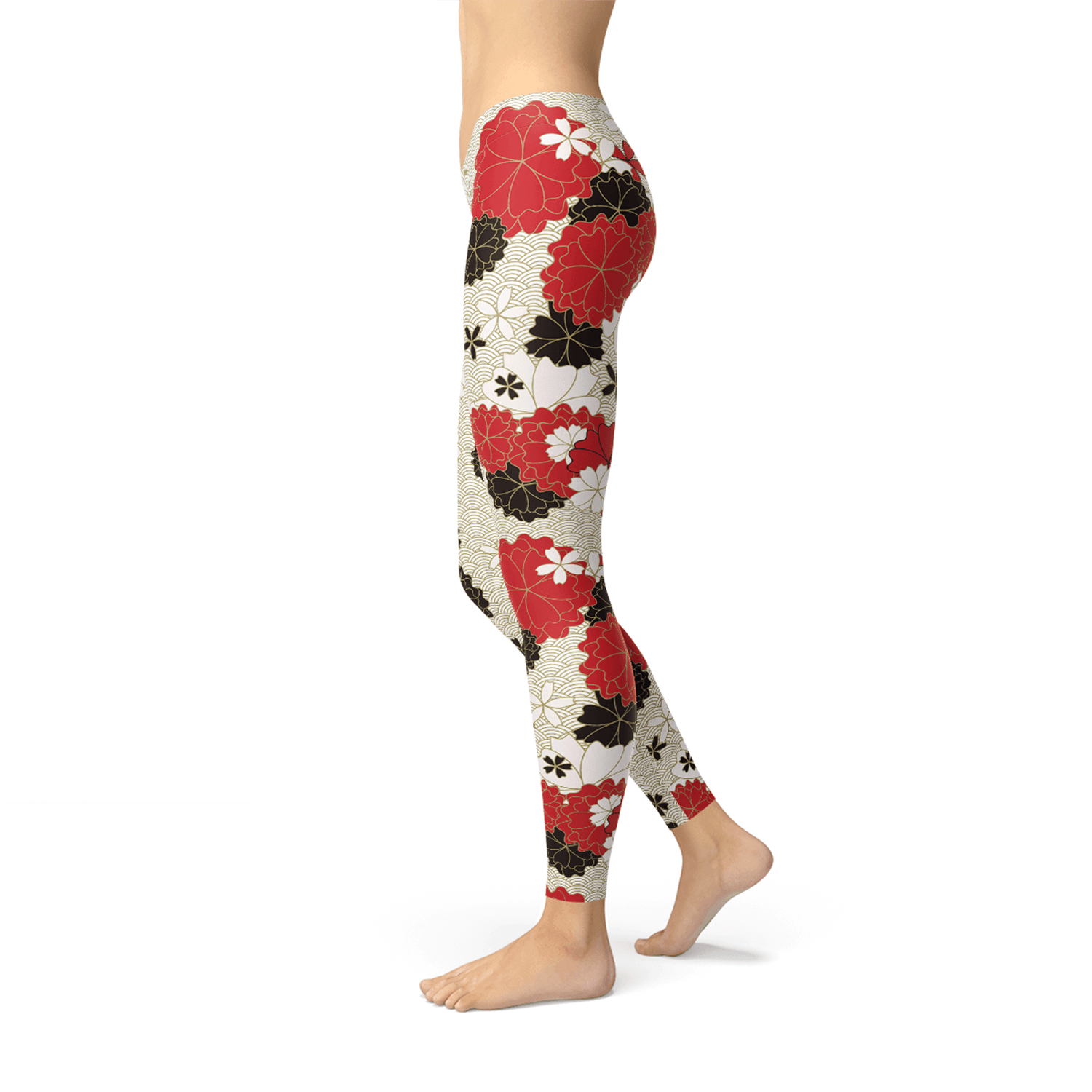 Womens Japanese Cherry Blossom Leggings - VirtuousWares:Global
