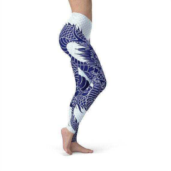 Womens Japanese Dragon Leggings - VirtuousWares:Global