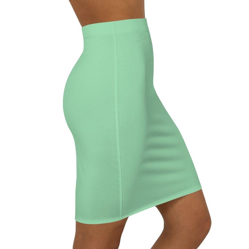 Womens Mint Green Pencil Skirt - VirtuousWares:Global