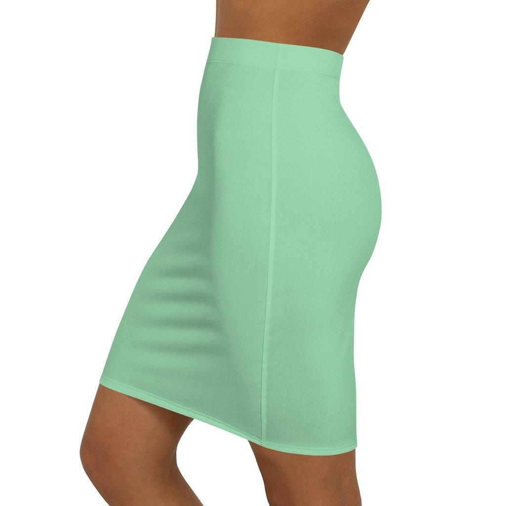 Womens Mint Green Pencil Skirt - VirtuousWares:Global