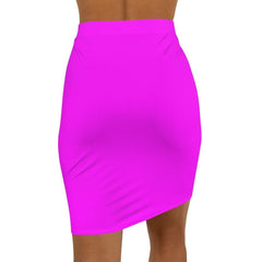 Womens Pencil Stretch Mini Skirt, Magenta Pink - VirtuousWares:Global