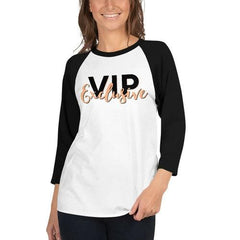 Womens Raglan Tee, Vip Exclusive Graphic Quarter Sleeve T-shirt - VirtuousWares:Global